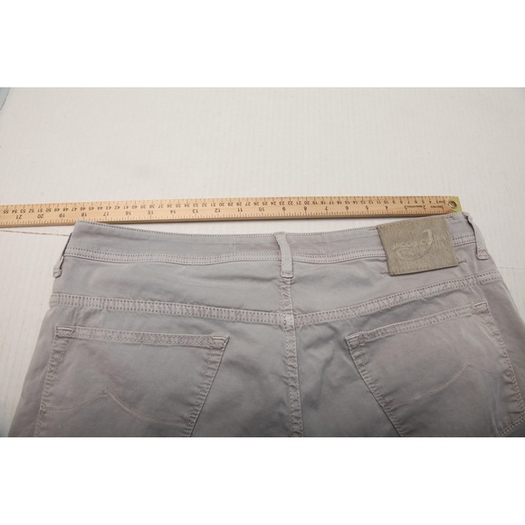 Jacob Cohen Style 613 Jeans Mens 37x29 Gray Straight Fit Stretch Denim Italy - Picture 13 of 16
